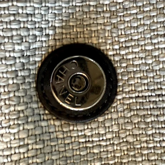 💎AUTHENTIC CHANEL GRAY RAFFIA DEAUVILLE MESSENGER BAG/SHOULDER BAG/CROSSBODY-EUC - Picture 12 of 17